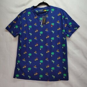 NEW Polo Ralph Lauren AOP All Over‎ Print Hawaiian Surfer Tee Men's Medium